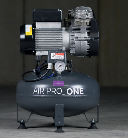 AIR PRO ONE Dentalkompressor 70 l/min – 25L 1.4 HP Silent + Dryer