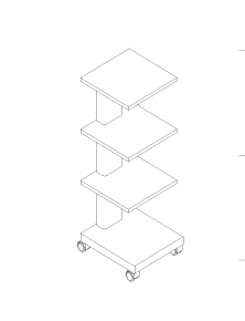 C4RQ ZILFOR Trolley with 4 shelves and 3 current taps